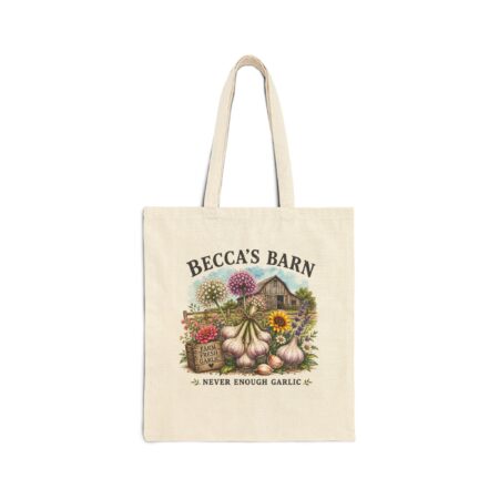 Never Enough Garlic Colorful Canvas Tote